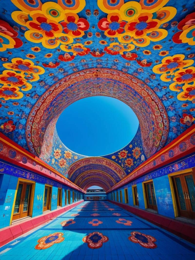 學員作品-迷幻藝術,/steps:49,車城鄉,海生館,藍天,白雲