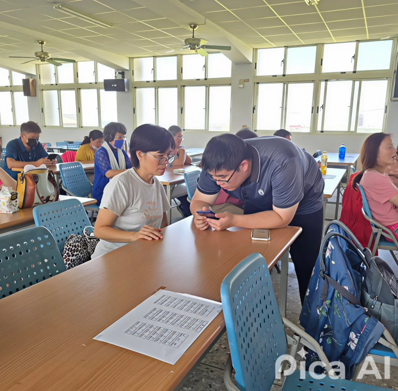 課程中，老師一步步教大家如何使用AI圖片生成平台，