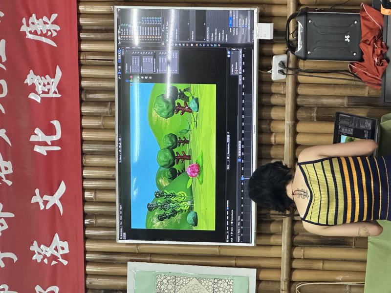 將學員物件放入3D山丘上，作品展示