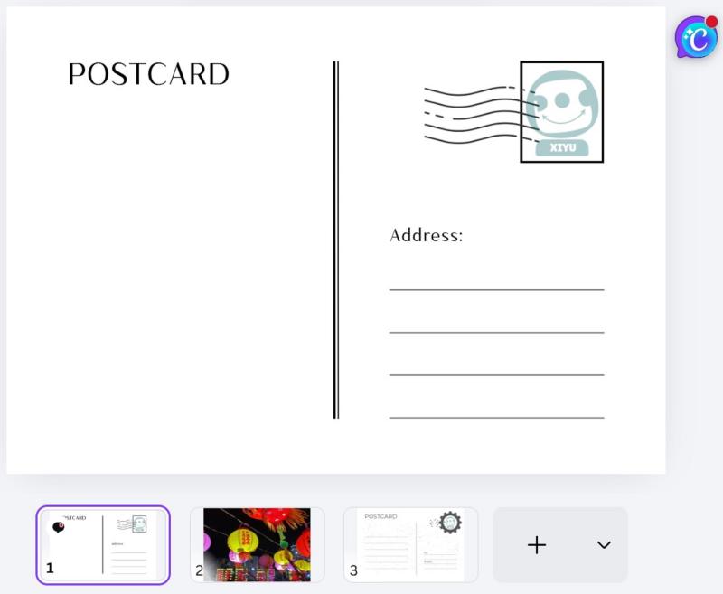 完成專屬明信片，長輩很有成就感，也期待寄給家人分享。