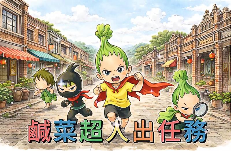 鹹菜超人出任務