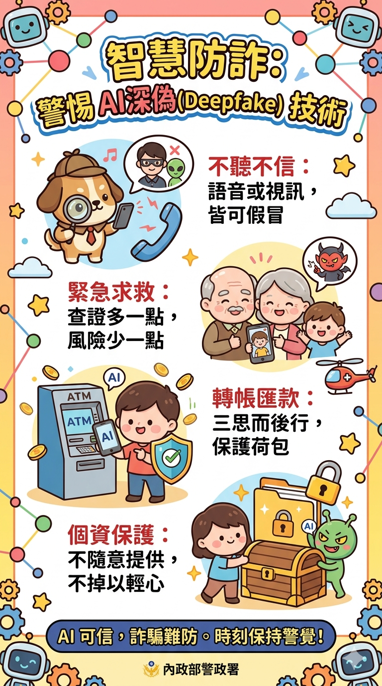 「智慧生活，安全第一。」這系列作品最後都不約而同地強調了 165 防詐騙專線的重要性，體現了學員們對社區責任的使命感。