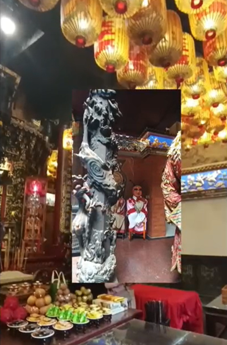 此畫面是學員運用課堂中學到的技巧「重疊」，去編輯影片，能同時呈現西螺福興宮內多角度的畫面！   （以上為作品中擷取的畫面）